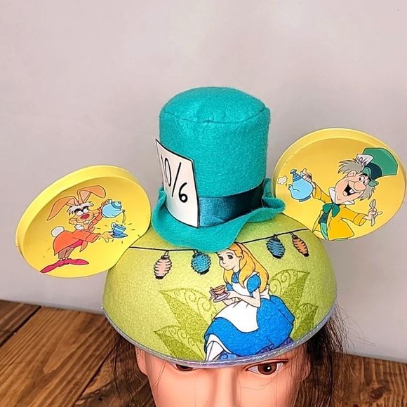 Disney Accessories - Disney. Alice in Wonderland. Mad Hatter Ears. Adult. EUC